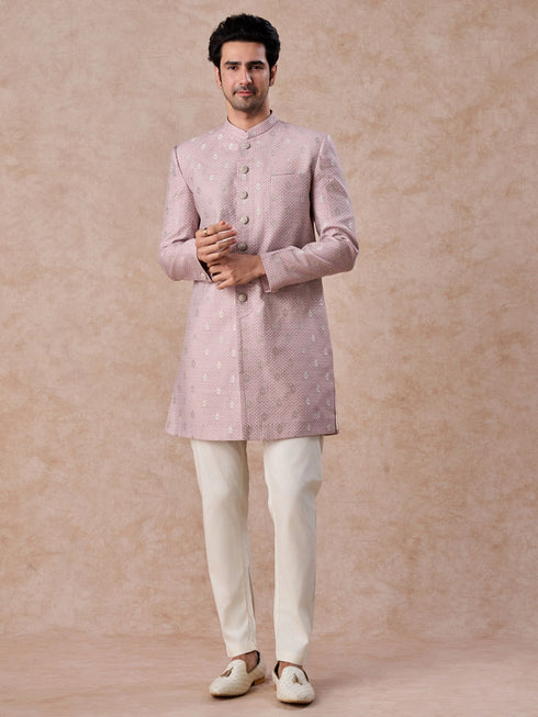 Manyavar Elegant Dusty Pink Indo Western