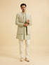Manyavar Pista Green Opulence Indo Western
