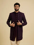 Manyavar Wine Georgette Splendor Indo Western