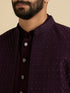Manyavar Wine Georgette Splendor Indo Western