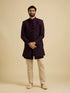 Manyavar Wine Georgette Splendor Indo Western
