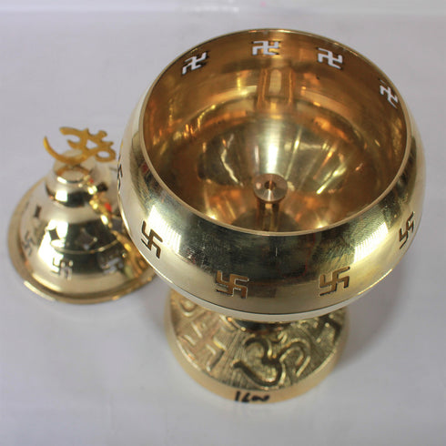 Brass Made Akhand Jyoti Diya 335g