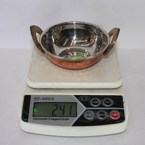 Steel Copper Kadai 241g (Pack of 8)