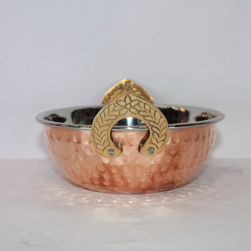 Steel Copper Kadai 331g (Pack of 6)