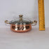 Steel Copper Kadai With Glass Cover 502g (Pack of 4)