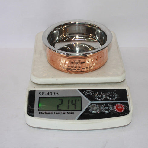Steel Copper Handi Bowl 428g(Pack of 2)