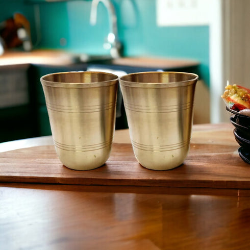 Tamas Bronze Utensils | Kansa Glasses | 2Set