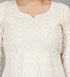 Miravan Womens Floral Embroidered Thread Work Cream Chikankari Anarkali Kurta With Cotton Dupatta