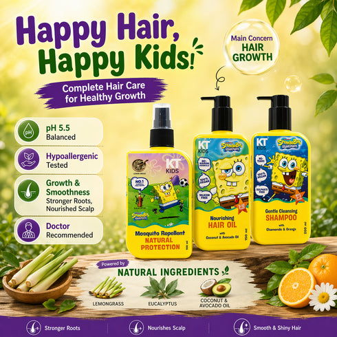 Kt Kids Personal Care Kit For Girls 3 Years Shampoo Hair Oil Mosquito Repellent