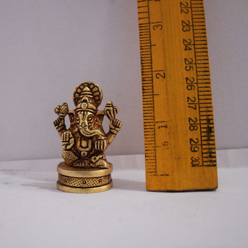 Brass Lord Ganesh Ji Idol Statue 108gm