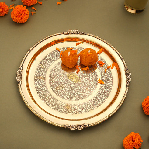 Brass Thali Embose 0.3kg