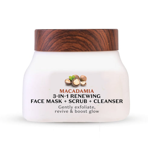 PureSense Macadamia 3 in 1 Renewing Face Mask, Scrub & Cleanser | From the makers of Parachute Advansed