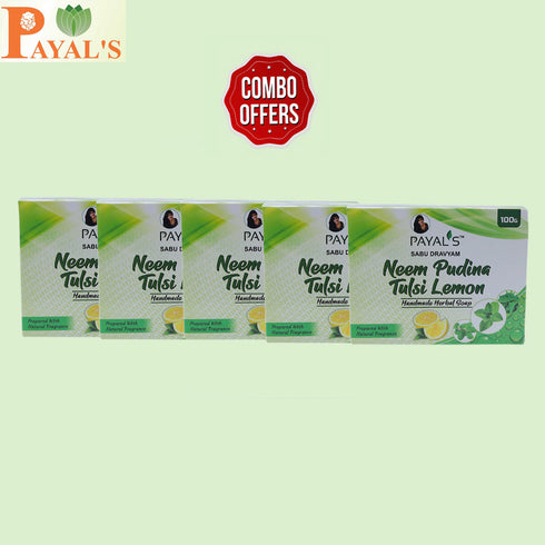 Payal's Herbal Neem Pudina Tulsi Lemon Soap