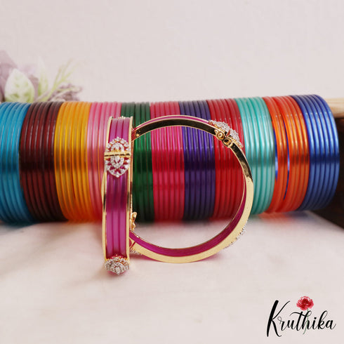 Kruthika Beautiful Openable CZ Frame Bangle With 12 in 1