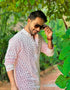 Kzari Pink Chanderi Kurta with Exquisite Embroidery