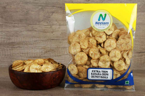 Neelam Foodland Extra Thin Banana Chips Chutney Masala
