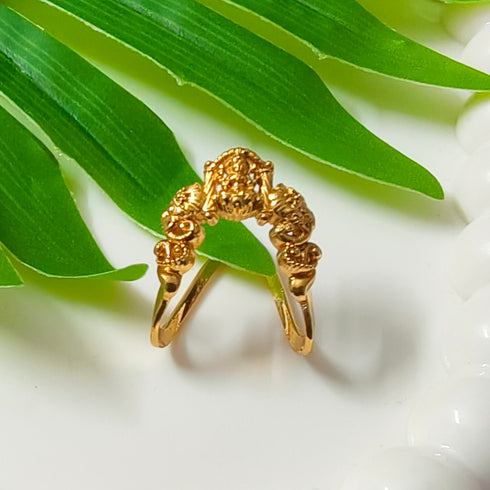 Adjustable vanki ring real gold look