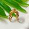 Adjustable vanki ring real gold look