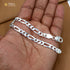 Vintage design solid 925sterling silver Figaro link chain bracelet excellent gifting unisex jewelry sbr791