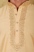 Veshbhoshaa Bluesaanchi Royal Elegance Bisque Handloom Embroidery Kurta Set