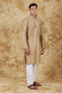 Veshbhoshaa Bluesaanchi Royal Elegance Ecru Handloom Embroidery Kurta Set