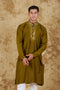 Veshbhoshaa Bluesaanchi Mirror Magic Field Drab Men'S Kurta Set