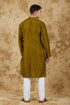 Veshbhoshaa Bluesaanchi Mirror Magic Field Drab Men'S Kurta Set
