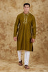 Veshbhoshaa Bluesaanchi Mirror Magic Field Drab Men'S Kurta Set