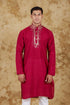 Veshbhoshaa Bluesaanchi Mirror Magic Red Men'S Kurta Set