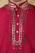 Veshbhoshaa Bluesaanchi Mirror Magic Red Men'S Kurta Set