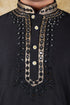 Veshbhoshaa Bluesaanchi Mirror Magic Black Men'S Kurta Set