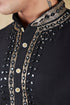 Veshbhoshaa Bluesaanchi Mirror Magic Black Men'S Kurta Set