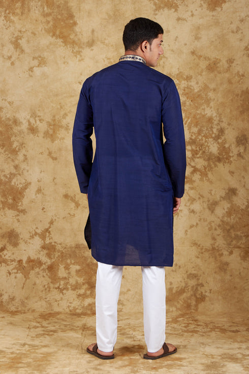 Veshbhoshaa Bluesaanchi Mirror Magic Blue Men'S Kurta Set