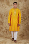 Veshbhoshaa Bluesaanchi Mirror Magic Yellow Men'S Kurta Set