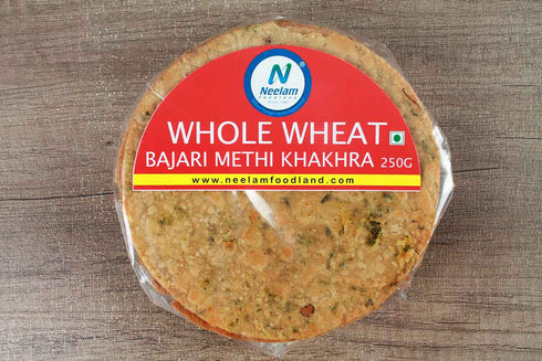Neelam Foodland Whole Wheat Bajra Methi Khakhra