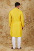 Veshbhoshaa Bluesaanchi Sunshine: Handwoven Embroidered Kurta Set Maize Yellow