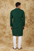 Veshbhoshaa Bluesaanchi Sunshine: Handwoven Embroidered Kurta Set Castleton Green