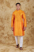Veshbhoshaa Bluesaanchi Banarsi Silk Orange Kurta Set