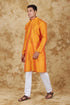 Veshbhoshaa Bluesaanchi Banarsi Silk Orange Kurta Set