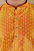 Veshbhoshaa Bluesaanchi Banarsi Silk Orange Kurta Set
