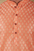 Veshbhoshaa Bluesaanchi Banarsi Silk Coral Kurta Set