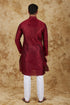 Veshbhoshaa Bluesaanchi Banarsi Silk Maroon Kurta Set