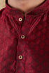 Veshbhoshaa Bluesaanchi Banarsi Silk Maroon Kurta Set