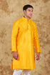 Veshbhoshaa Bluesaanchi Banarsi Silk Yellow Kurta Set