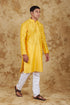 Veshbhoshaa Bluesaanchi Banarsi Silk Mango Kurta Set