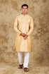 Veshbhoshaa Bluesaanchi Banarsi Silk Cream Kurta Set