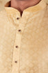 Veshbhoshaa Bluesaanchi Banarsi Silk Cream Kurta Set
