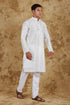 Veshbhoshaa Bluesaanchi Banarsi Silk White Kurta Set