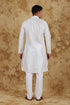 Veshbhoshaa Bluesaanchi Banarsi Silk White Kurta Set