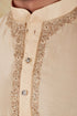 Veshbhoshaa Bluesaanchi Chanderi Silk Embroidered Kurta Set" Navajo White